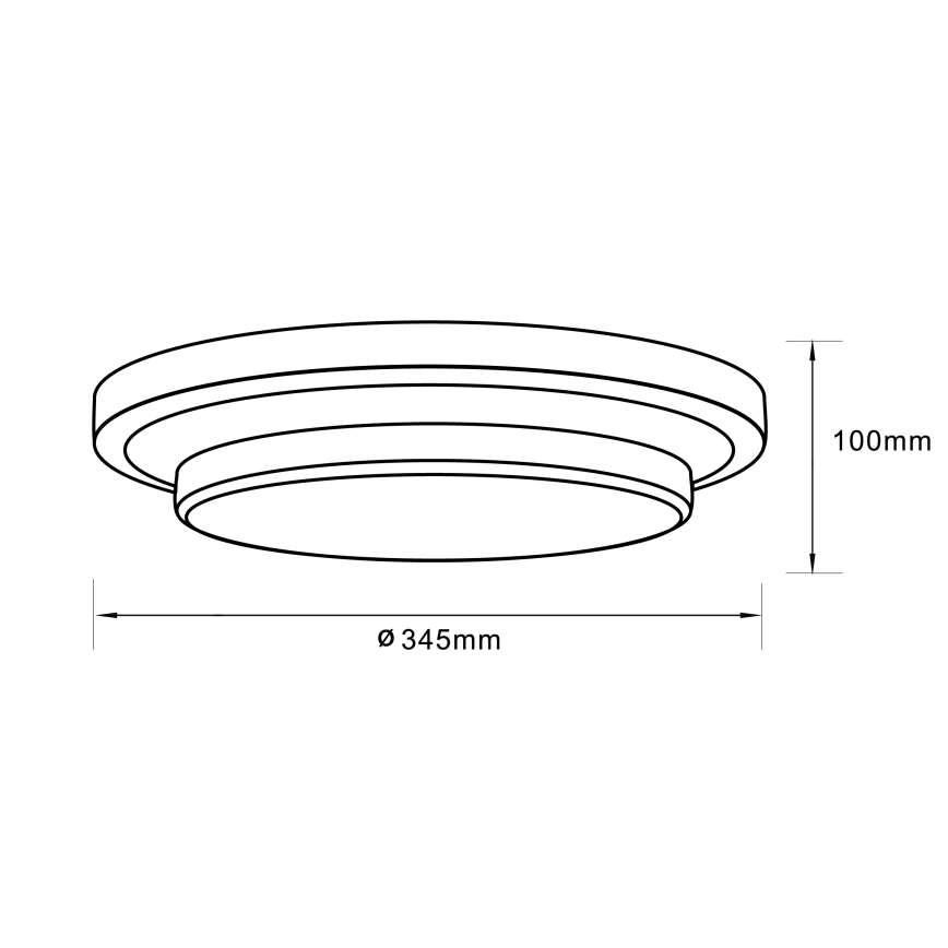 Brilliant - LED Stropna svjetiljka MALMÖ LED/12W/230V 3000K pr. 34,5 cm crna