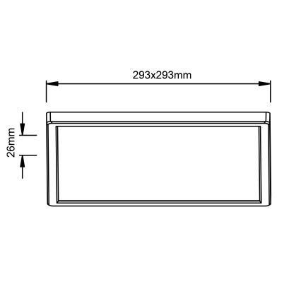 Brilliant - LED Stropna svjetiljka MILTON LED/18W/230V 29,3x29,3 cm bijela