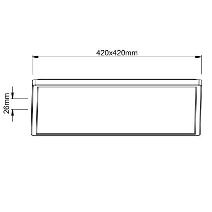 Brilliant - LED stropna svjetiljka MILTON LED/24W/230V 42x42 cm bijela