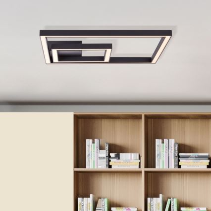 Brilliant - LED Stropna svjetiljka QUON LED/24W/230V 3000K 40x40 cm crna