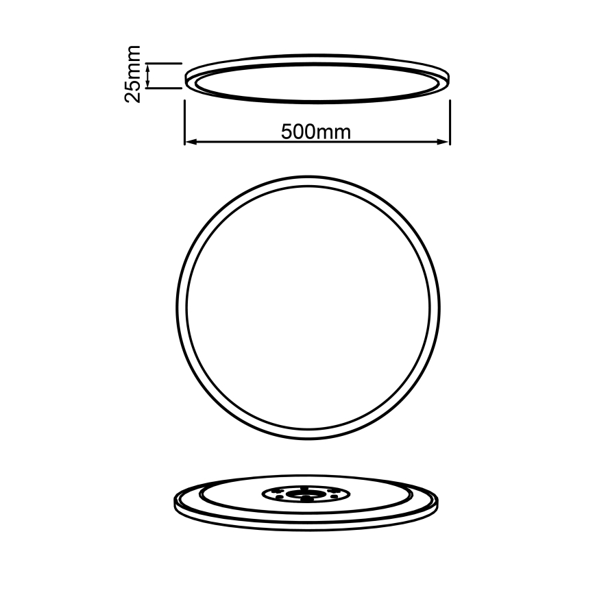 Brilliant - LED prigušivo stropno svjetlo TUCO LED/33W/230V 3000-6500K Ø 50 cm crno + daljinski upravljač