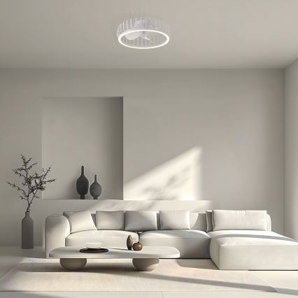 Brilliant - LED stropna svjetiljka s ventilatorom CAPO s prigušivanjem LED/36W/230V 2700-6500K Ø 48 cm bijela + daljinski upravljač