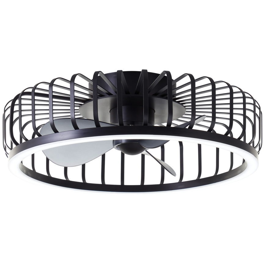 Brilliant - CAPO LED stropno svjetlo s prigušivanjem i ventilatorom, LED/36W/230V 2700-6500K Ø 48 cm crno + daljinski upravljač