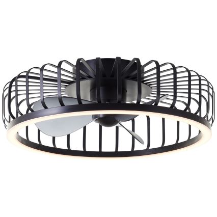 Brilliant - CAPO LED stropno svjetlo s prigušivanjem i ventilatorom, LED/36W/230V 2700-6500K Ø 48 cm crno + daljinski upravljač