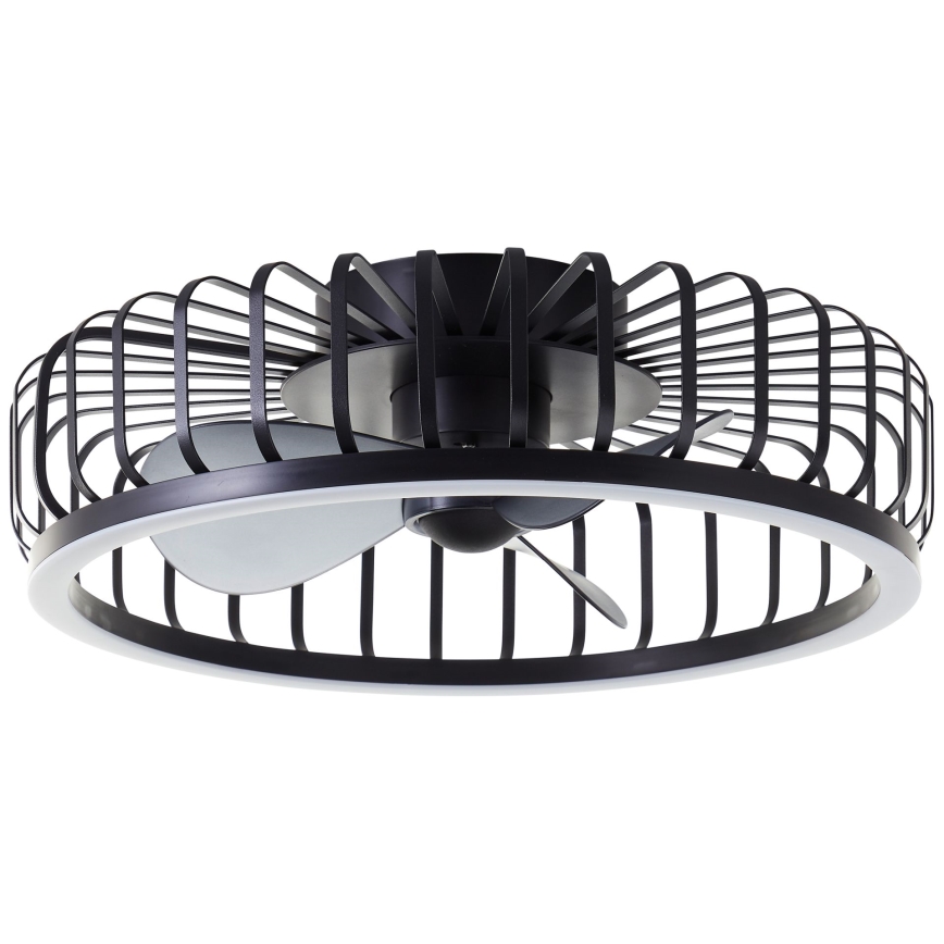 Brilliant - CAPO LED stropno svjetlo s prigušivanjem i ventilatorom, LED/36W/230V 2700-6500K Ø 48 cm crno + daljinski upravljač