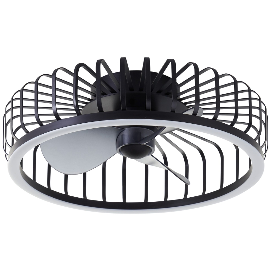 Brilliant - CAPO LED stropno svjetlo s prigušivanjem i ventilatorom, LED/36W/230V 2700-6500K Ø 48 cm crno + daljinski upravljač