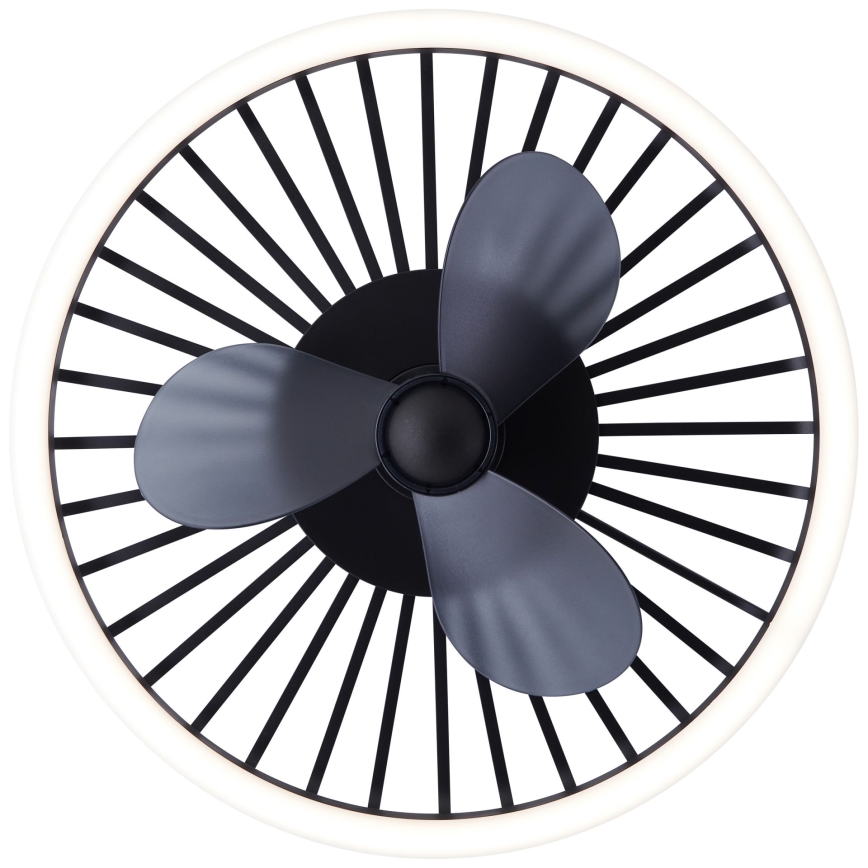 Brilliant - CAPO LED stropno svjetlo s prigušivanjem i ventilatorom, LED/36W/230V 2700-6500K Ø 48 cm crno + daljinski upravljač