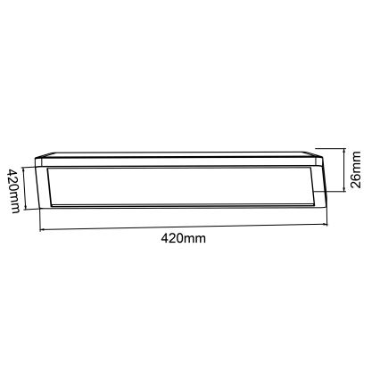 Brilliant - LED prigušivo stropno svjetlo SORELL LED/24/230V 3000-6500K 42x42 cm crna + daljinski upravljač