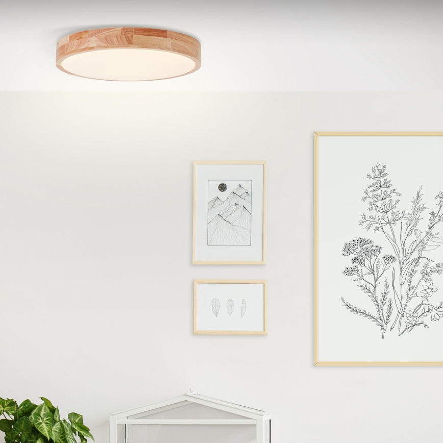 Brilliant - LED stropna svjetiljka SLIMLINE LED/22W/230V Ø 39 cm kaučukovo drvo