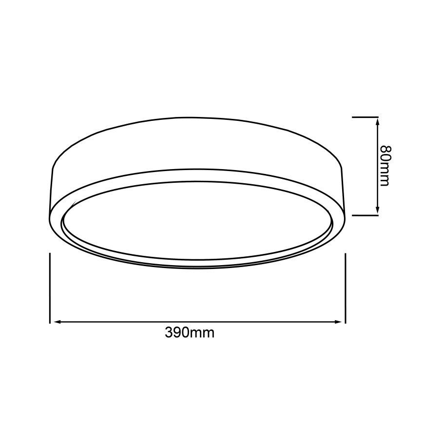 Brilliant - LED stropna svjetiljka SLIMLINE LED/22W/230V Ø 39 cm kaučukovo drvo