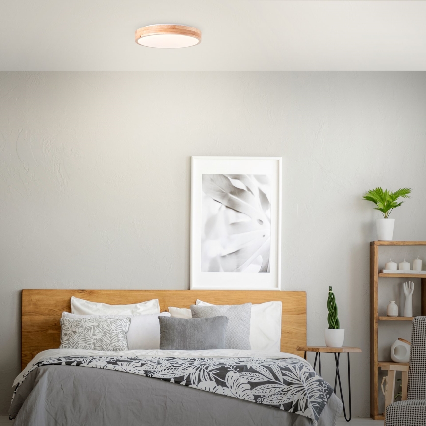 Brilliant - LED stropna svjetiljka SLIMLINE LED/24W/230V Ø 34,5 cm kaučukovo drvo