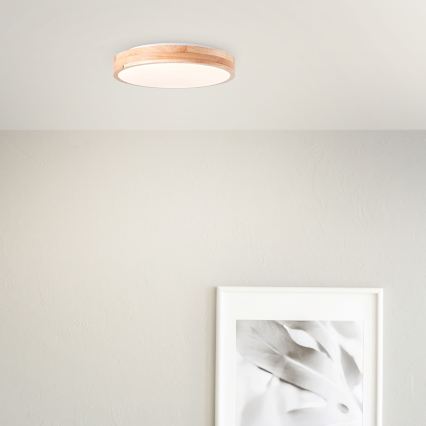 Brilliant - LED stropna svjetiljka SLIMLINE LED/24W/230V Ø 34,5 cm kaučukovo drvo