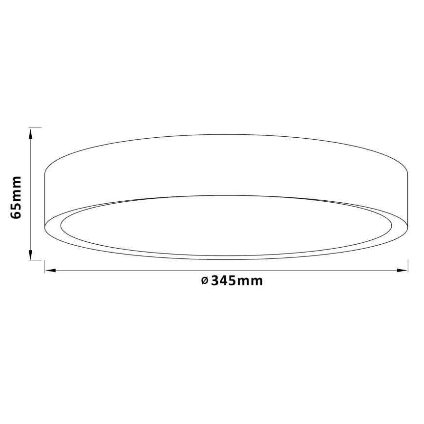 Brilliant - LED stropna svjetiljka SLIMLINE LED/24W/230V Ø 34,5 cm kaučukovo drvo