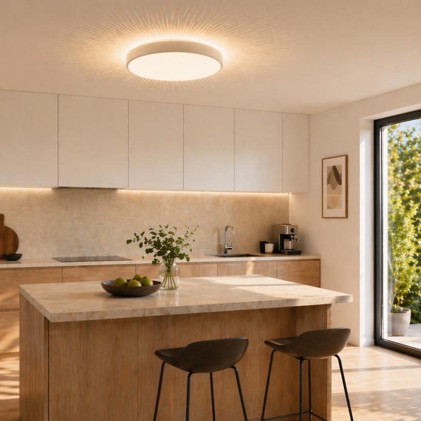 Brilliant - LED stropna svjetiljka SOLISTRA LED/18W/230V Ø 34,5 cm bijela