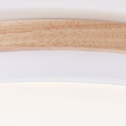 Brilliant - LED stropna svjetiljka s prigušivanjem BAARLO LED/24W/230V promjer 35 cm bijela/gumeni drvo