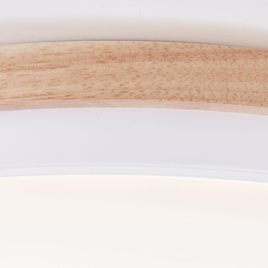 Brilliant - LED stropna svjetiljka s prigušivanjem BAARLO LED/24W/230V promjer 35 cm bijela/gumeni drvo