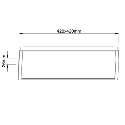 Brilliant - LED stropno svjetlo MILTON LED/24W/230V 42x42 cm crno