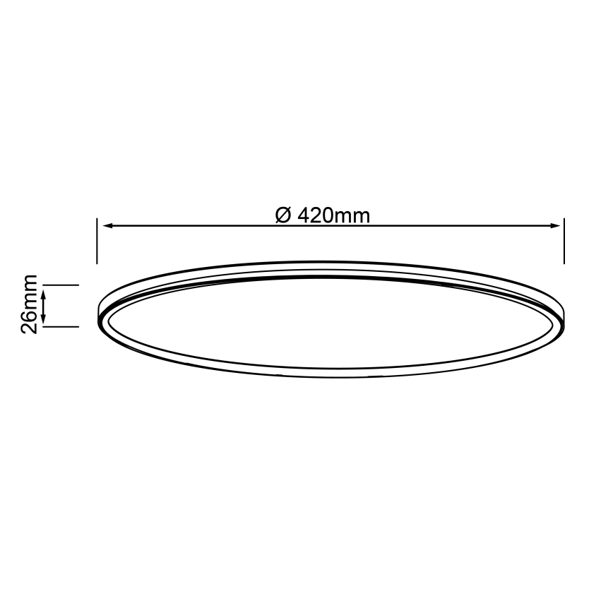 Brilliant - LED stropno svjetlo MILTON LED/24W/230V promjer 42 cm crno