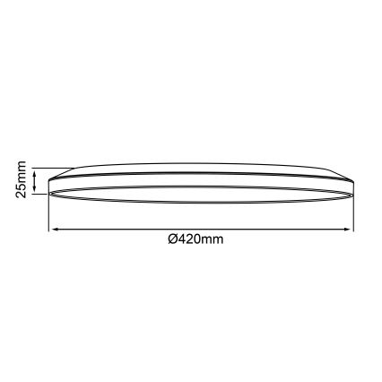 Brilliant - LED Prigušivo stropno svjetlo SORELL LED/24/230V 3000-6500K Ø 42 cm bijelo + daljinski upravljač