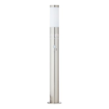 Brilliant - LED Vanjska lampa sa senzorom LEIGH LED/0,9W/230V + 1xE27/11W 80 cm IP44 sjajni krom