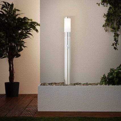 Brilliant - LED Vanjska lampa sa senzorom LEIGH LED/0,9W/230V + 1xE27/11W 80 cm IP44 sjajni krom