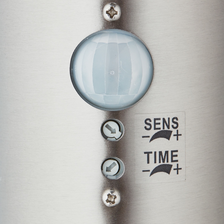 Brilliant - LED Vanjska lampa sa senzorom LEIGH LED/0,9W/230V + 1xE27/11W 80 cm IP44 sjajni krom