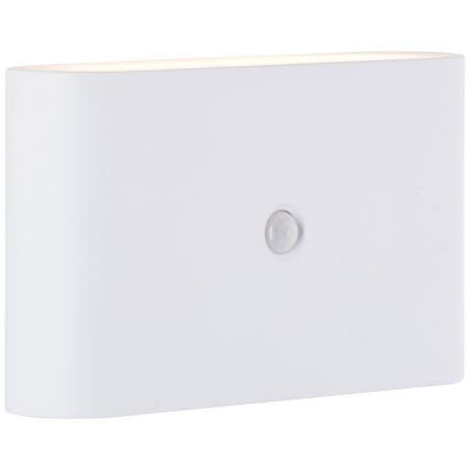 Brilliant - LED Vanjska punjiva zidna svjetiljka sa senzorom XINO LED/3W/5V IP44 bijela
