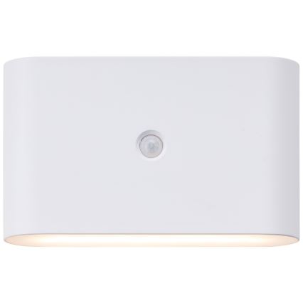 Brilliant - LED Vanjska punjiva zidna svjetiljka sa senzorom XINO LED/3W/5V IP44 bijela