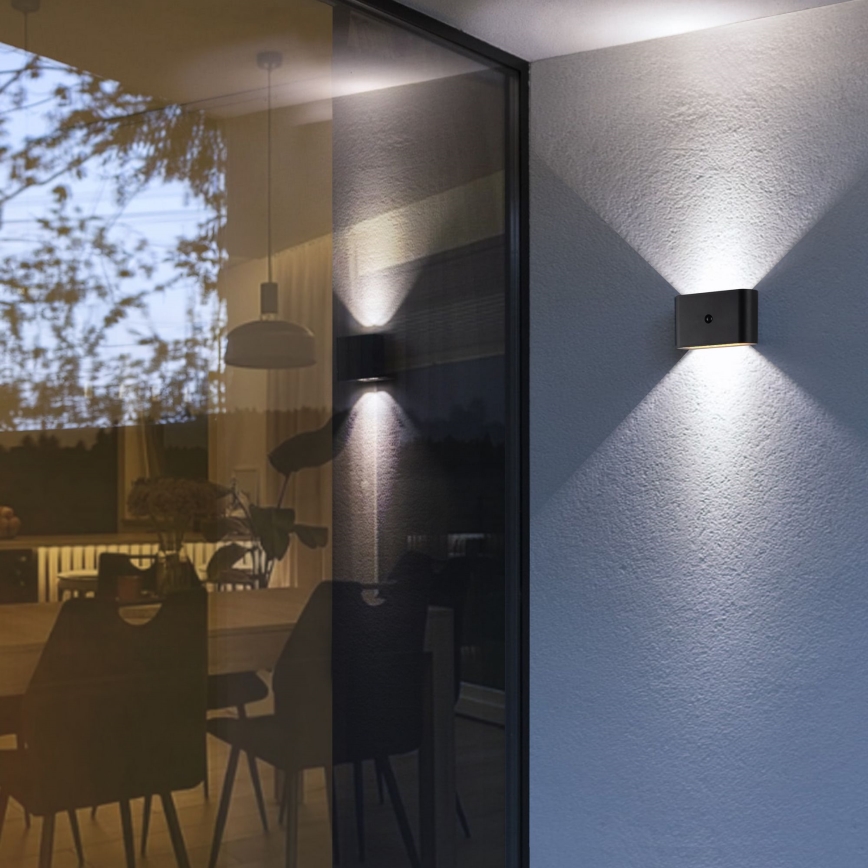 Brilliant - LED Vanjska punjiva zidna svjetiljka sa senzorom XINO LED/3W/5V IP44 crna