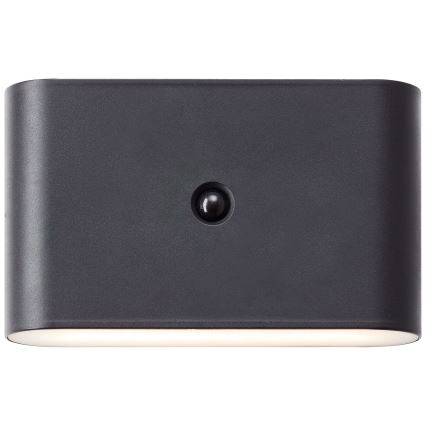Brilliant - LED Vanjska punjiva zidna svjetiljka sa senzorom XINO LED/3W/5V IP44 crna