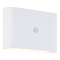 Brilliant - LED vanjsko zidno svjetlo s punjivom baterijom i senzorom XINO LED/3W/5V 3600 mAh IP44 bijela