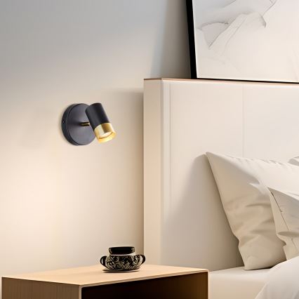 Brilliant - LED zidna reflektorska svjetiljka VIGOLO 1xGU10/5W/230V crna/zlatna