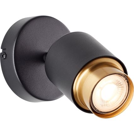 Brilliant - LED zidna spot svjetiljka COVELO 1xGU10/5W/230V crna/zlatna