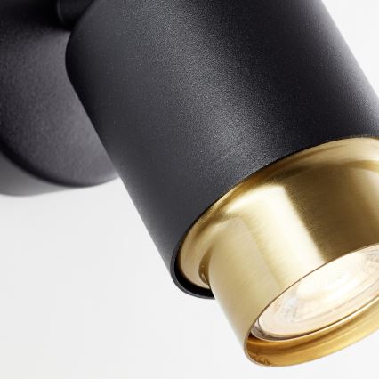 Brilliant - LED zidna spot svjetiljka COVELO 1xGU10/5W/230V crna/zlatna