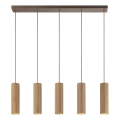 Brilliant - Luster na kablu LAKEWOOD 5xGU10/10W/230V smeđi