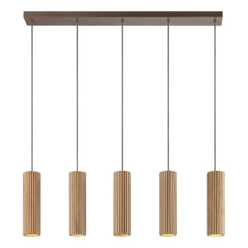 Brilliant - Luster na kablu LAKEWOOD 5xGU10/10W/230V smeđi