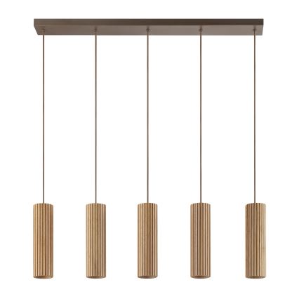 Brilliant - Luster na kablu LAKEWOOD 5xGU10/10W/230V smeđi