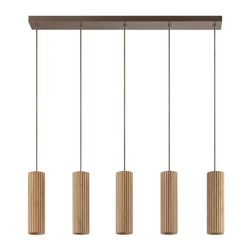 Brilliant - Luster na kablu LAKEWOOD 5xGU10/10W/230V smeđi