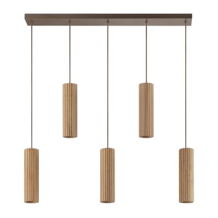 Brilliant - Luster na kablu LAKEWOOD 5xGU10/10W/230V smeđi