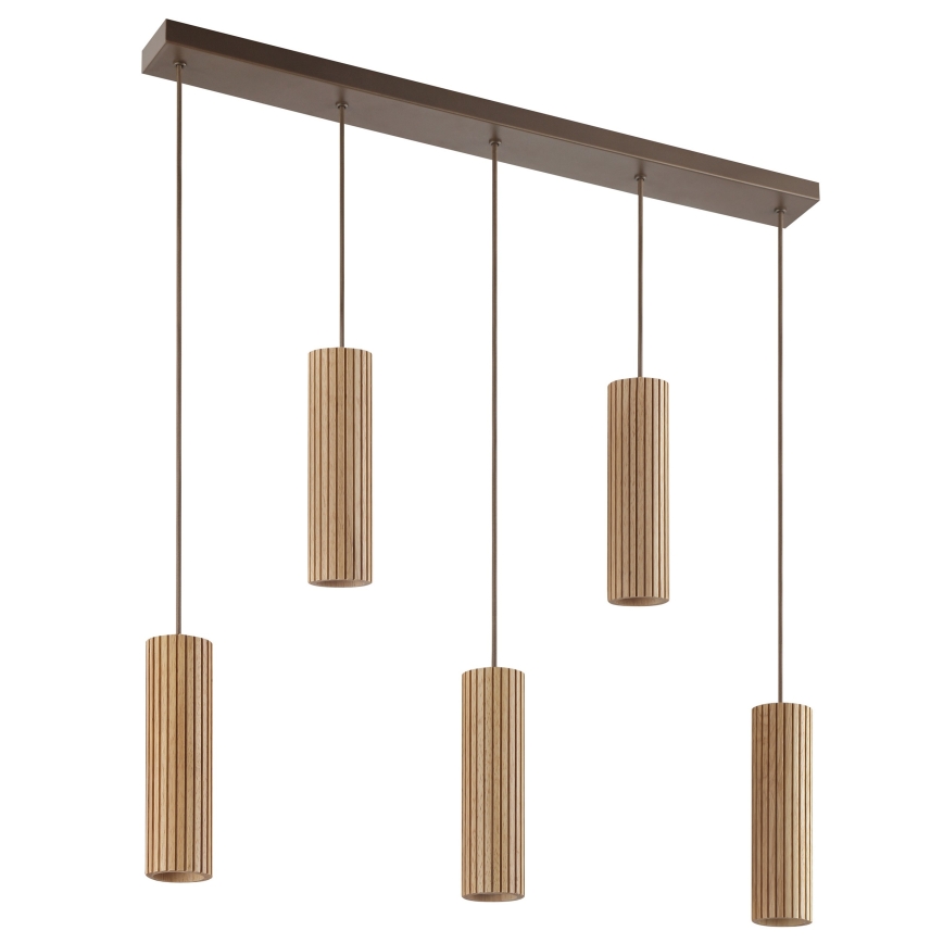Brilliant - Luster na kablu LAKEWOOD 5xGU10/10W/230V smeđi