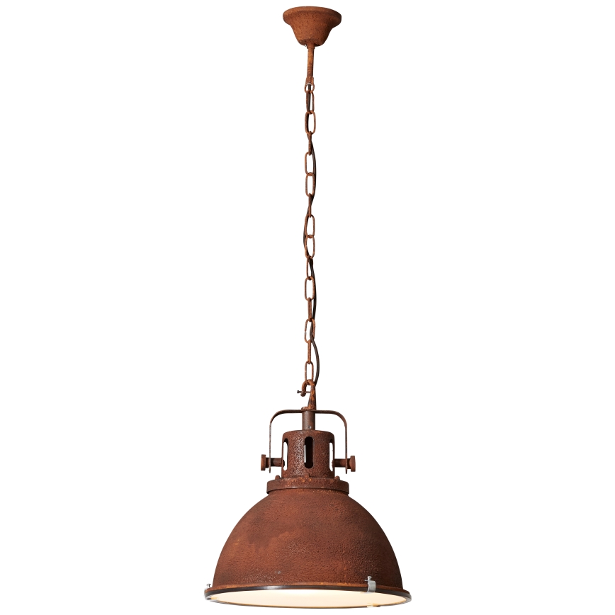 Brilliant - Luster na lancu JESPER GLAS 1xE27/60W/230V bakreni