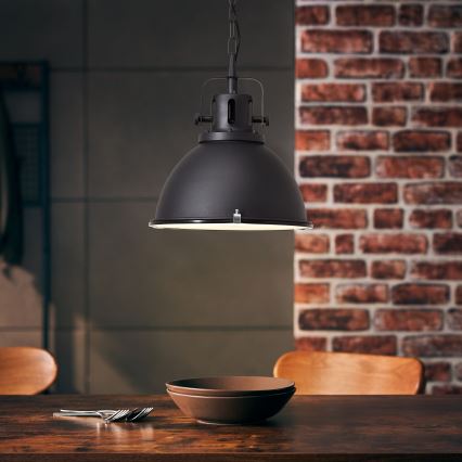 Brilliant - Luster na lancu JESPER GLAS 1xE27/60W/230V crni
