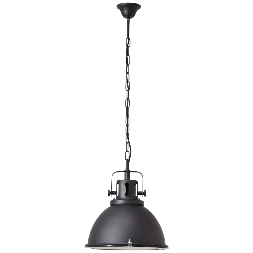 Brilliant - Luster na lancu JESPER GLAS 1xE27/60W/230V crni