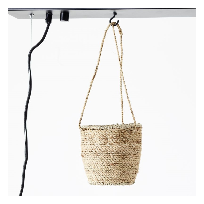 Brilliant - Luster na sajli BANKWOOD 5xE27/28W/230V topola