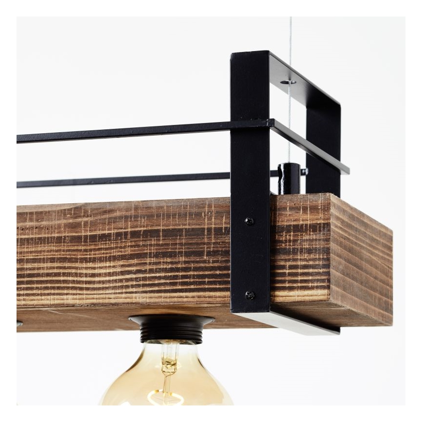 Brilliant - Luster na sajli BANKWOOD 5xE27/28W/230V topola