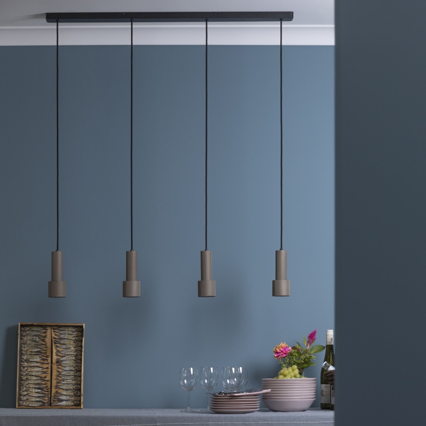 Brilliant - Luster na sajli CADIZ 4xGU10/10W/230V brončana