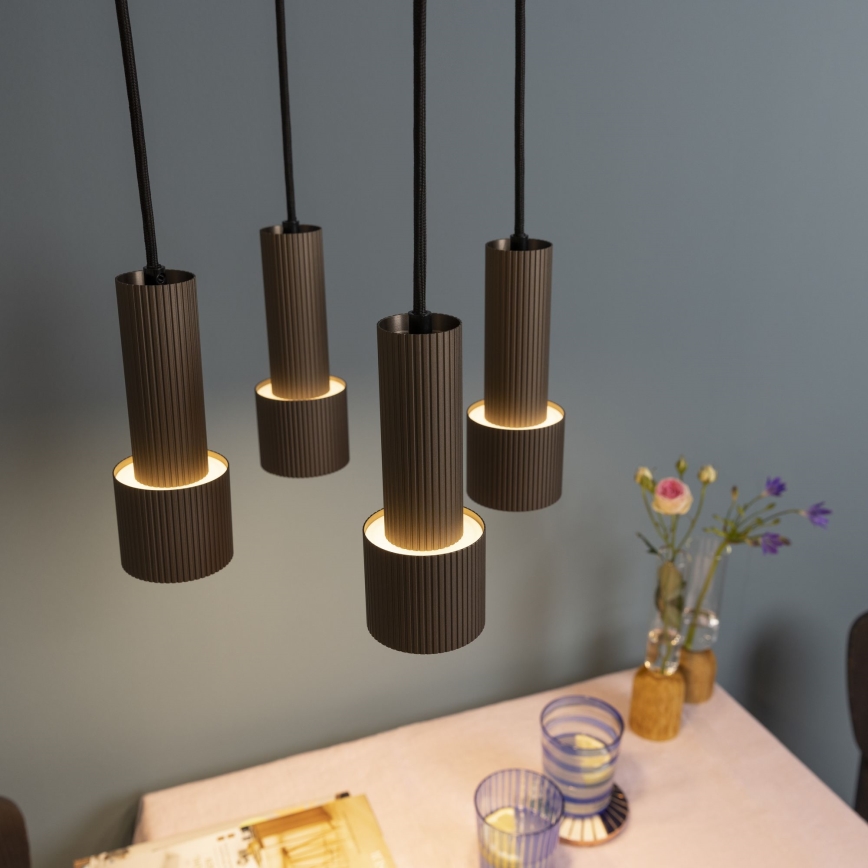 Brilliant - Luster na sajli CADIZ 4xGU10/10W/230V pr. 35 cm brončana