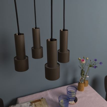 Brilliant - Luster na sajli CADIZ 4xGU10/10W/230V pr. 35 cm brončana