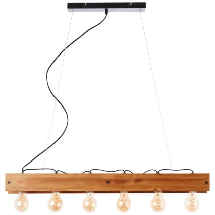 Brilliant - Luster na sajli CALANDRA 6xE27/42W/230V bor