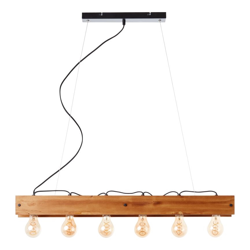 Brilliant - Luster na sajli CALANDRA 6xE27/42W/230V bor